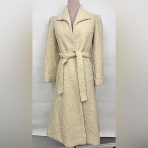 Vintage Union Made Shearling Tie Wrap Trench Coat XS/S